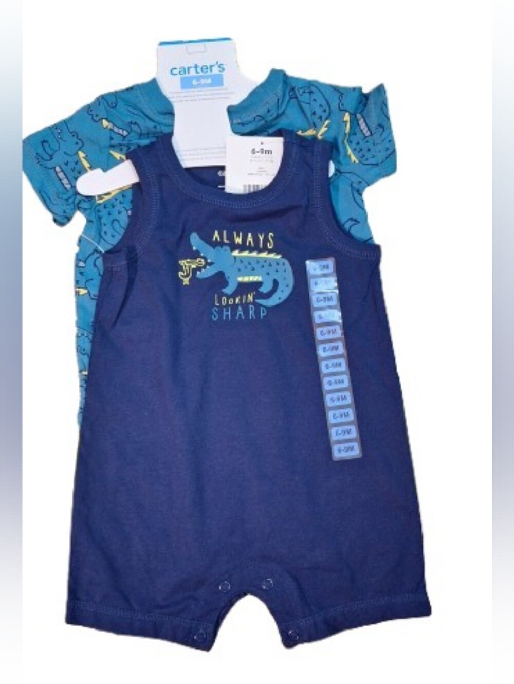 NWT Carters Boy Rompers - Picture 4 of 8